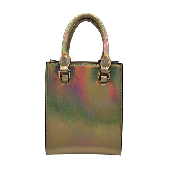 Aqua Gold Metallic Shopper Bag - Picture 1 of 12